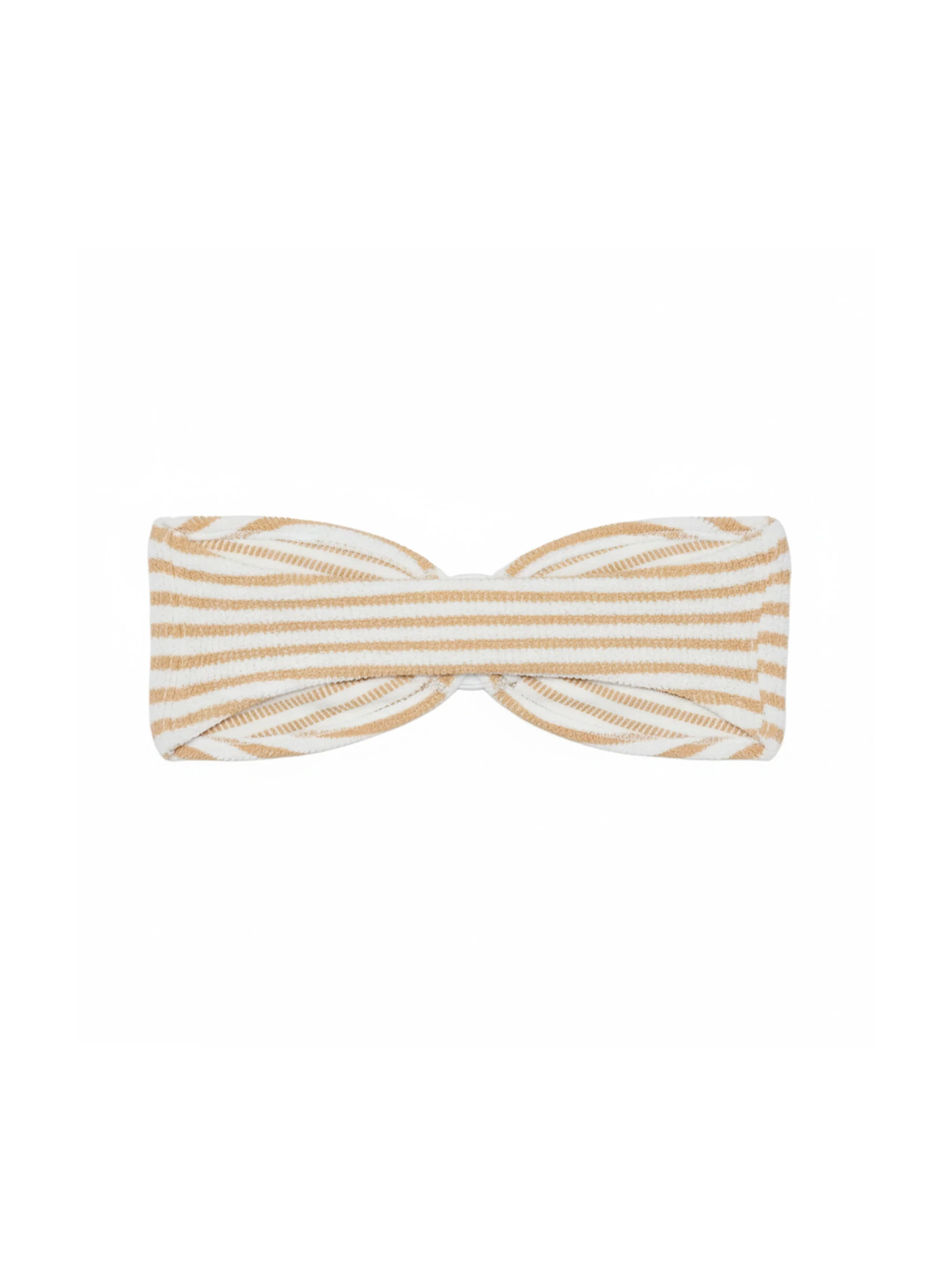 Yulia crinkle bandeau top with striped print - Image 3