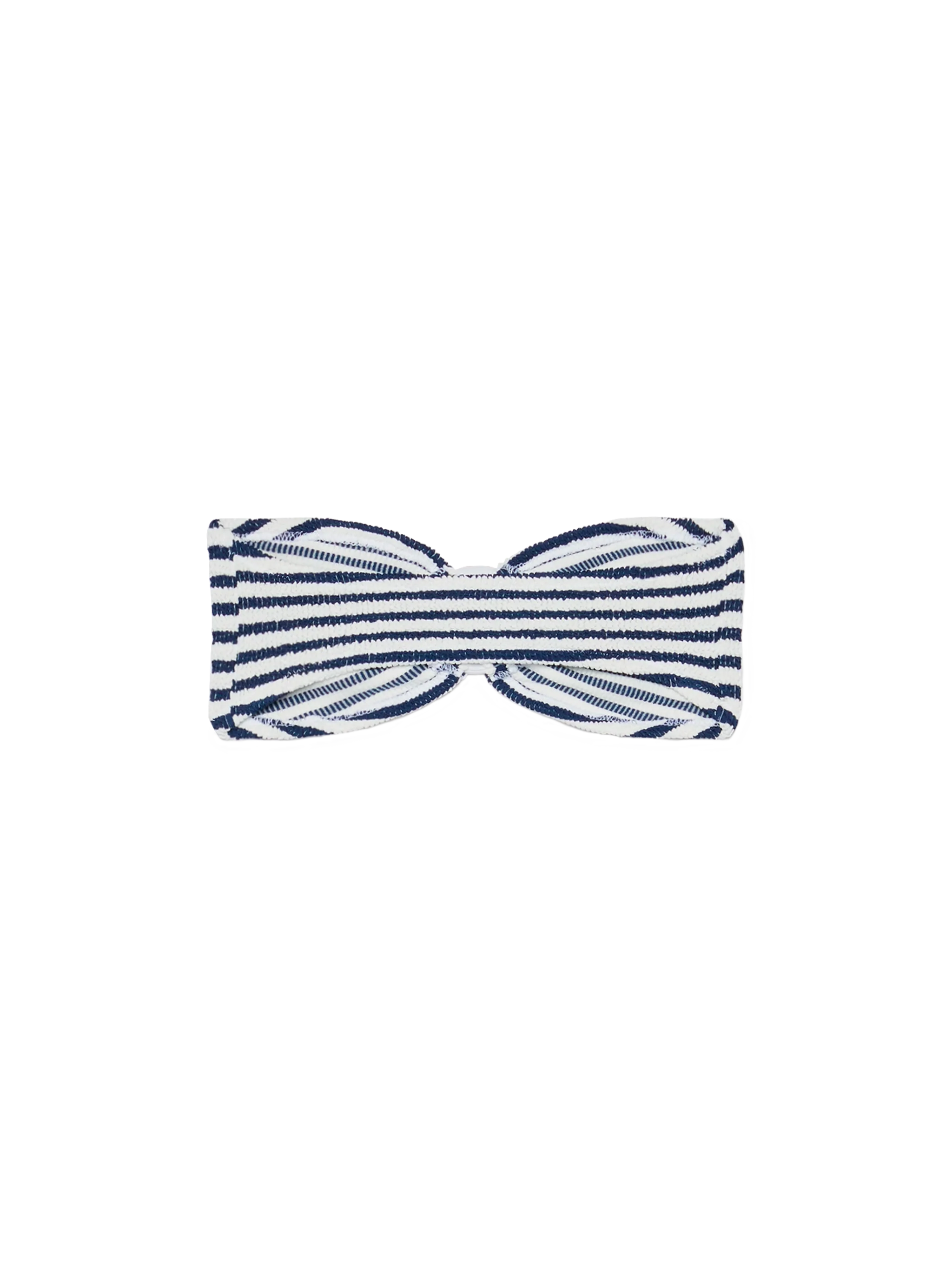 Yulia crinkle bandeau top with striped print - Image 2