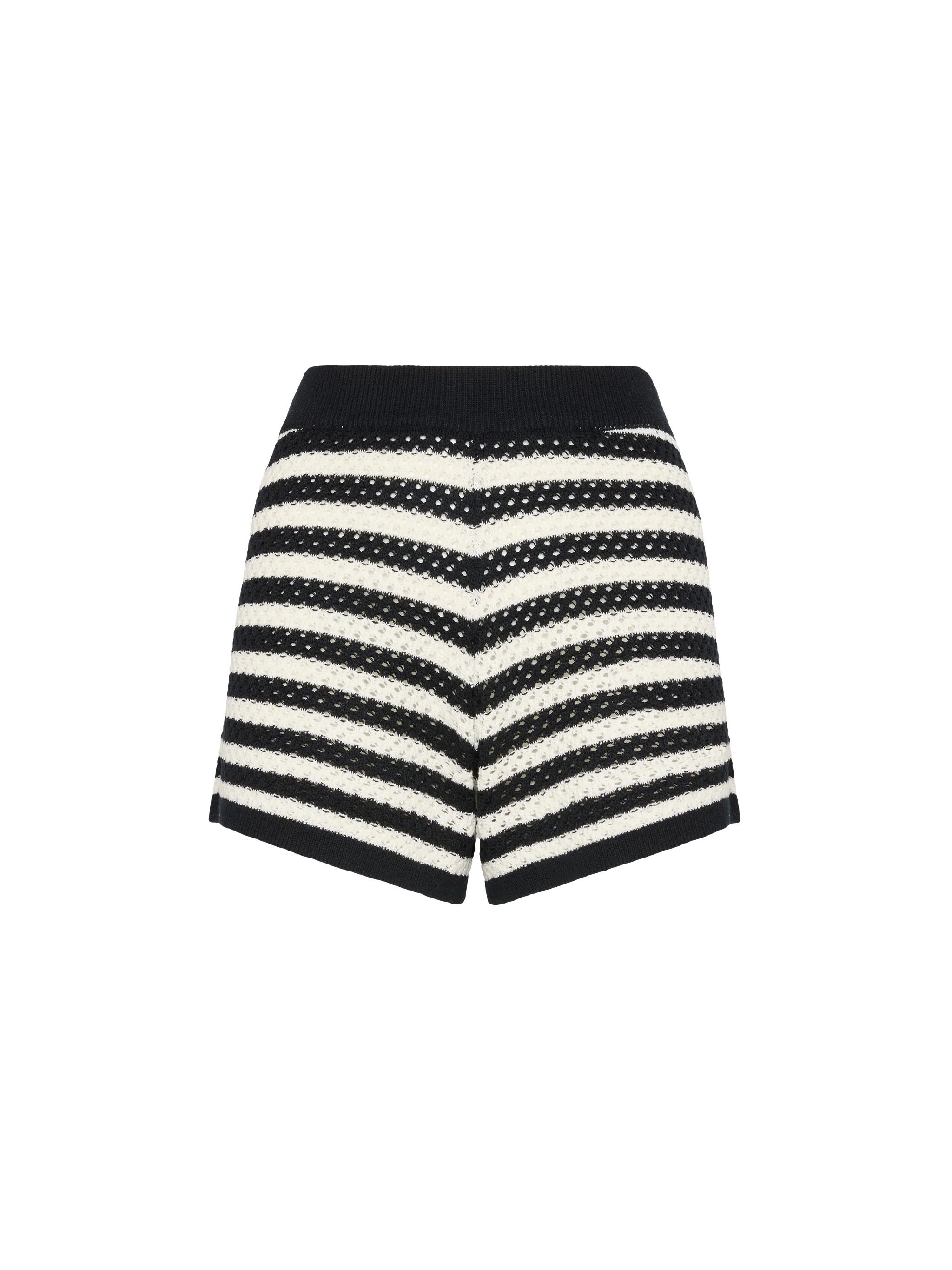 Yvette black striped knit shorts - Image 5