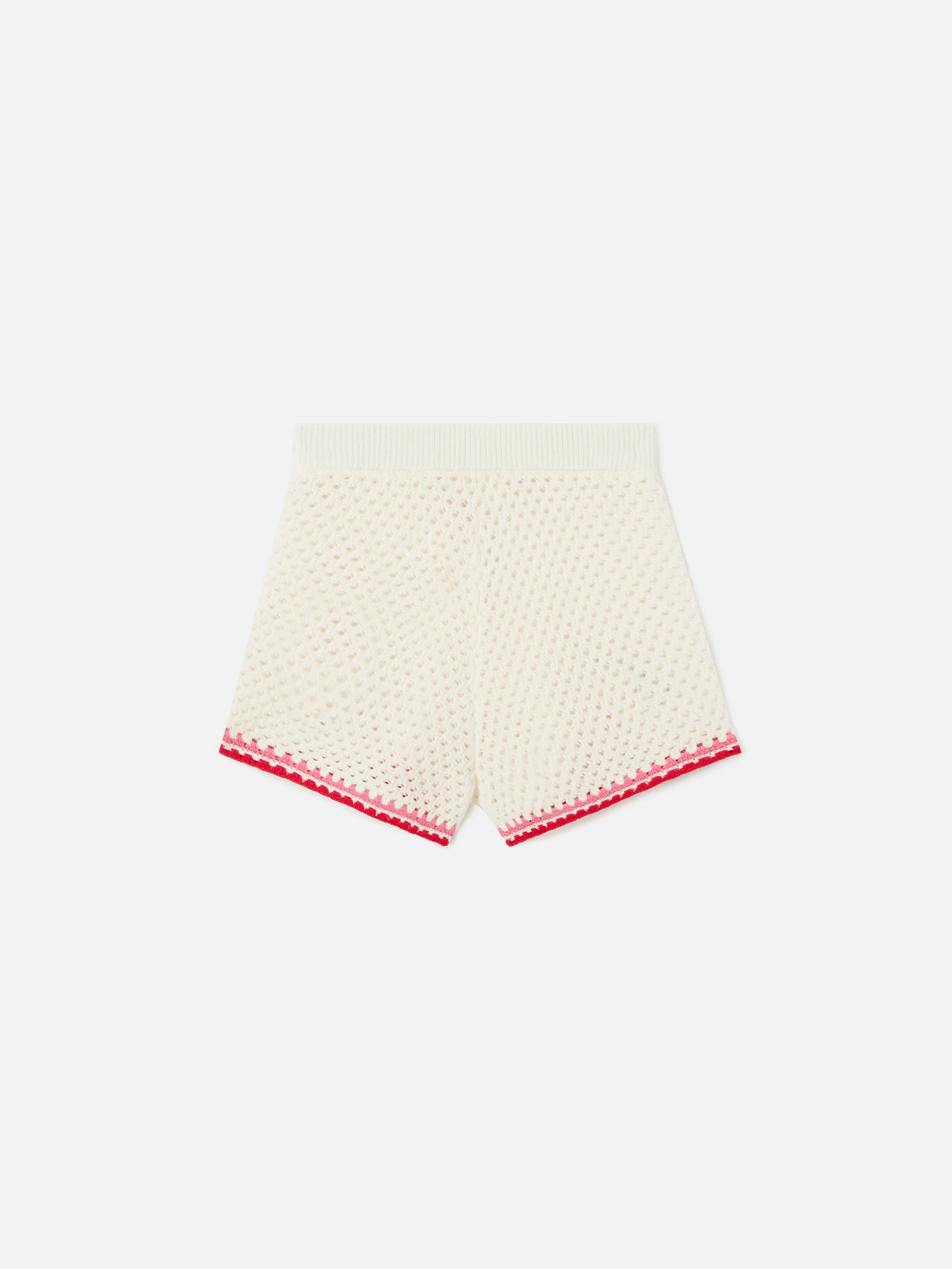 Yvette Jr cotton blend shorts in white with embroidered patches - Image 3