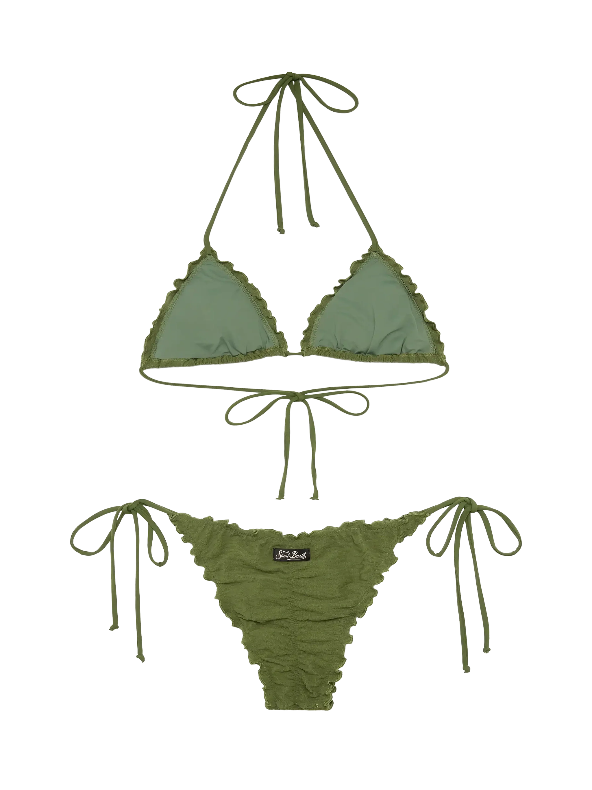 Zebra embossed classic triangle bikini Sagittarius Miami - Image 3