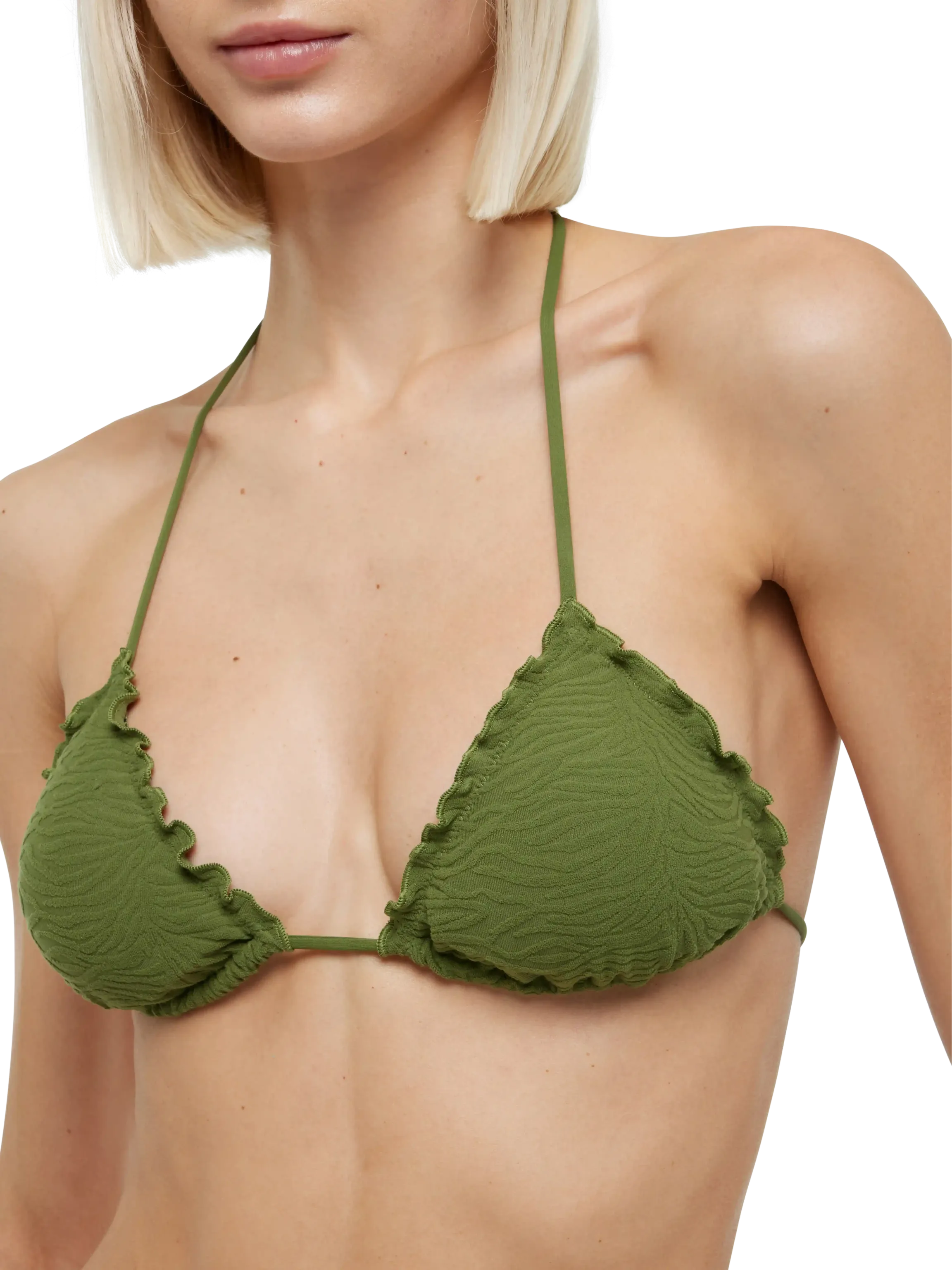 Zebra embossed classic triangle bikini Sagittarius Miami - Image 5